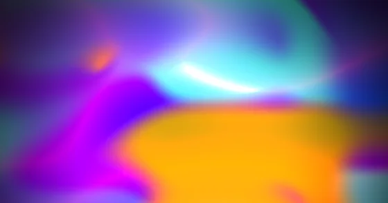 Bloom gradient — electric blue and amber, flat